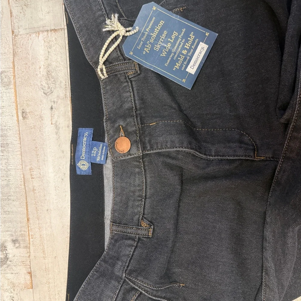 Democracy Charcoal Wide Leg Jeans - Picture 2 of 3